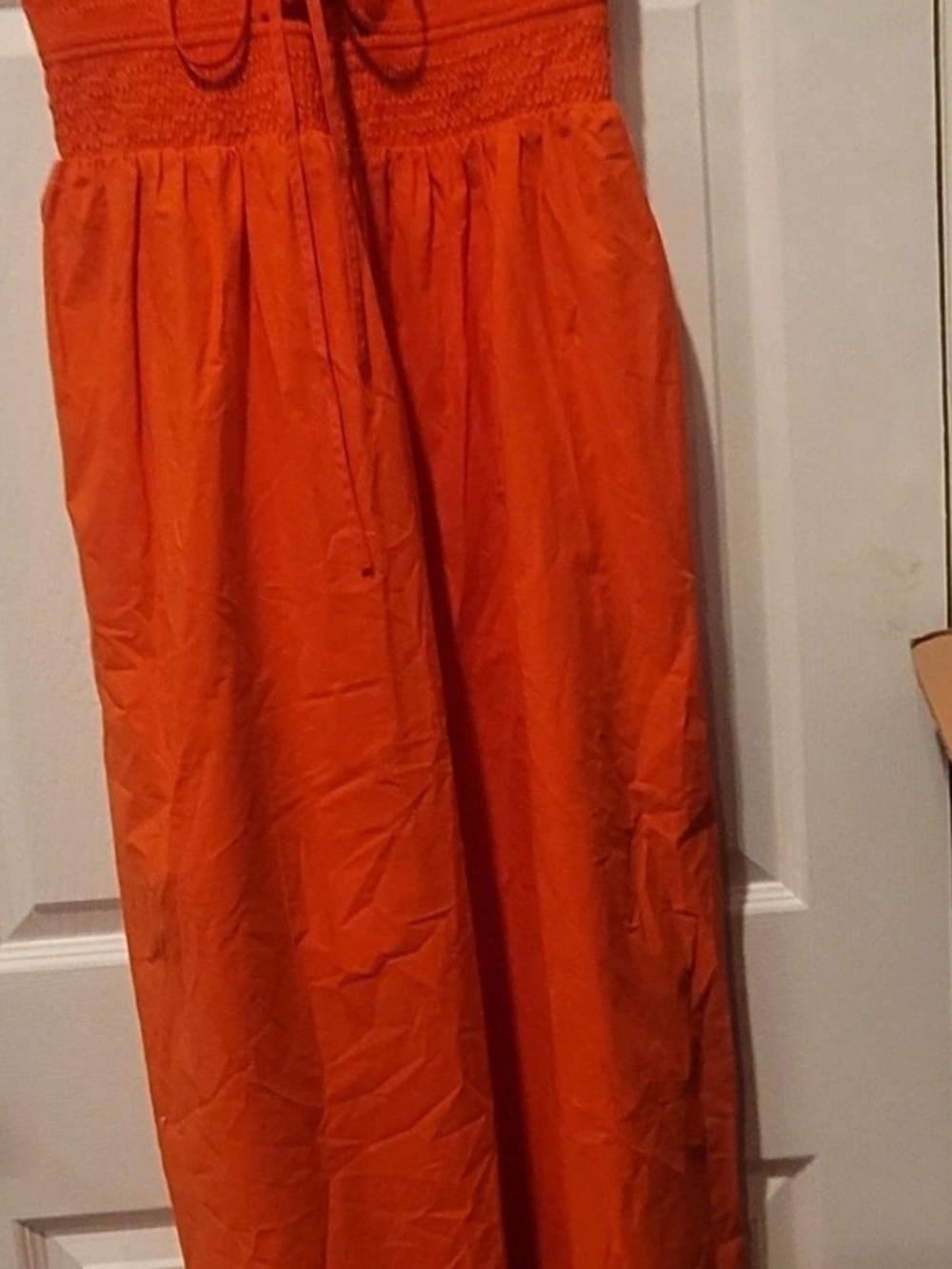 Universal Thread Orange Tie-Front Spaghetti Strap Maxi Dress - Picture 7 of 8
